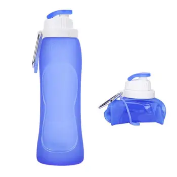 Cestovná Fľaša na Vodu Cestovné Silikónová Fľaša Nepresakuje 500 ml Skladacia Športová Cestovná Fľaša Prenosné Fľaše na Vodu Pre Vonkajšie