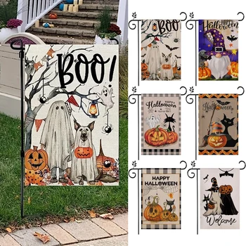 30 cm*45 cm Obojstranný Ducha Halloween Garden Vrecoviny Banner na Dvore, Veranda, Dvor, Dom, Vonkajší Halloween Dekorácie