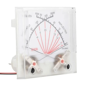 1 KS Stojatej Vlny Pomer SWR Watt Meter Rádio Power Meter Vysielač S Podsvietenie Biele Plastové