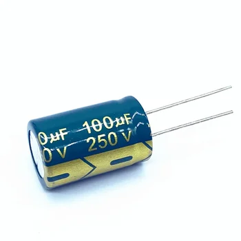 10pcs/veľa vysoká frekvencia nízka impedancia 250v 100UF 250v 100UF hliníkové elektrolytický kondenzátor veľkosť 16*25 20%