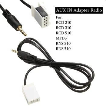Auto USB, 3.5 mm AUX NA Adaptér Rádio MP3 Prehrávač Kábel Pre Kabel pre VW/RCD210 310 510 MFD3 RNS 310 RNS 510 Series