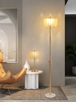 Jednoduché, Moderné Svetlo Luxusná Spálňa Teplé Krištáľové Sklo Kreatívny Darček Osobnosti Bed Head Spálňa Stmievanie Poschodí Stolná Lampa