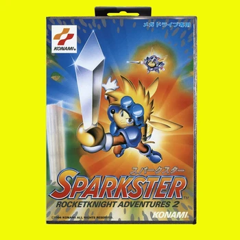 Sparkster MD Hra Karty 16 Bit JAP Kryt pre Sega Megadrive Genesis, Video Herné Konzoly Kazety