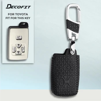 Náhradný Kľúč, Kryt pre Toyota Alphard Reiz Previa Avalon Prius 5 Tlačidlo pravej Kože Keychain Diaľkové Prípade Keyless Shell