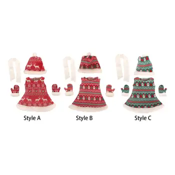Bábiky Vianočné Oblečenie Set Veselé Vianoce Darček 18-palcové Doll Oblečenie a Doplnky pre Hry, Baby Bábiky Darček Činnosť Narodeniny