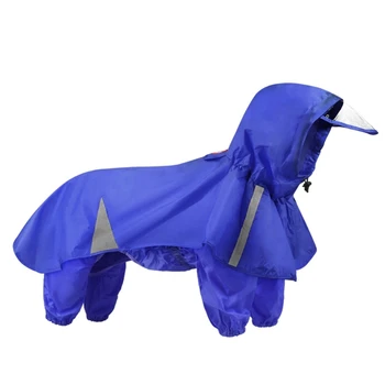 Pes Rainwears 4-Noha Pes Nepremokavá Daždi Kabát Štyri Sezóny Pet Oblečenie Outdoor Chôdza Pršiplášte s Reflexným Pruhom