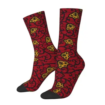 Vtipné Mužov v Tradičných Afrických Ankara Tlač Šaty Unisex Ponožky Teplé Breathbale 3D Tlač Etnických Umenie Posádky Ponožky