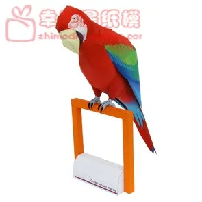 Zvierat, Zelené Krídla Diamond Papagáj 3D Papier Model DIY Ručný Papier Plesne Displej Hračky