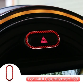 Červená karbónová Interiéru Výstražné Svetlo Kryt pre MINI Cooper F55 F56 Krajana F60
