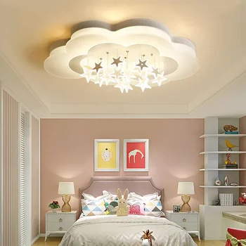 Jednoduché, moderné stropné svietidlo spálňa tvorivé osobnosti cloud osvetlenie chlapec dievča deti miestnosti WF101909