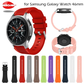 Watchband pre Samsung Galaxy Sledovať 46 mm Silikónový remienok 22 mm smart hodinky kapela Samsung pre Výstroj S3 Classic /S3 Hranici Replacemet