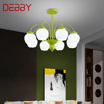 DEBBY Moderný Luster Svetlo LED Tvorivé Zeleného Svieži Dizajn Skla Prívesok Lampa pre Domáce Obývacia Izba, Spálňa