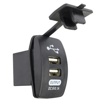 Nepremokavé 12V-24V Mini Dual Micro USB Konektor Auta, Motorky Cigareta-zapaľovači 5V 3.1 s Nepremokavé Panel