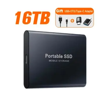 Prenosné SSD disku 1 TB/16TB Externý Solid State Drive) s rozhraním USB 3.0/ Pevný Disk vysokorýchlostné pamäťové Zariadenia Pre Notebooky/Desktop/Telefón