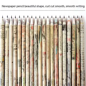 Kreatívne Recyklácie Starých Novinách Ceruzky Šetrné K Životnému Prostrediu Papier Dospelých Študentov Písať Test Maľovanie Špeciálne Ceruzky S