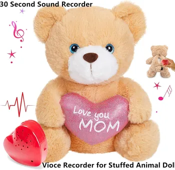 30 Sekúnd Hlasový Záznamník pre plyšová Tlačidlo Zvuku Vytvoriť Tep Medveď pre Novorodenca Osobné Hlasové Správy