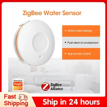 Tuya ZigBee Vodný Senzor, Alarm Detektor Úniku Vody, Alarm Varovania pred Povodňami Pretečeniu Pre Smart home Security Alarm Systém