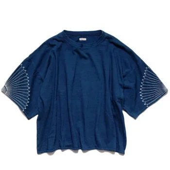 Kapital pánske Bavlnené tričká Japonský Letné Módy Výšivky Vzor Tees Žien Príležitostné Voľné Okrúhlym Výstrihom, Krátky Rukáv Topy