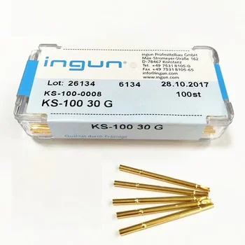 100KS/krabica INGUN Test Zásuvky GKS100 47G/KS-100 30 G 1.7 mm Navíjanie Hlavičky