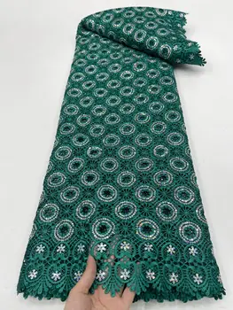 5 Metrov Afriky Čipky Textílie Veľkoobchod Guipure Kábel Čipky, Výšivky Kvalitné Francúzske Nigérijský Čipky Textílie Pre Ženy Šaty
