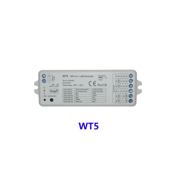 WT5 WiFi-RF 5-v-1 LED Kontrolér Použiť na Ovládanie RGB, RGBW, RGB+CCT, Farebnej Teploty alebo Monochromatické Svetlá Doprava Zadarmo