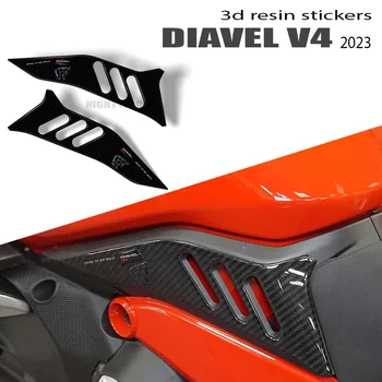 diavel v4 2023 Pre Ducati Diavel V4 2023 - Motocykel Príslušenstvo Strane Oblasti Chránič 3D Epoxidové Živice Nálepky Auta
