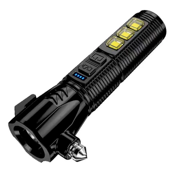Multifunkčné Silné Svetlo Blesku USB Nabíjateľné Požiar Tiesňový Signál Lampa