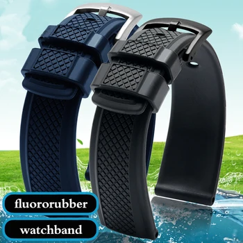 fluororubber watchband 21 mm 22 mm Silikónové Gumy náramok pre s-eiko longines hodinky rolex kapela značky športové hodinky remienok