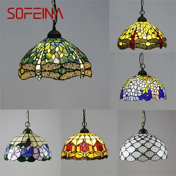SOFEINA Tiffany Prívesok Svetlo Moderné LED Tvorivé Lampy, Svietidlá, Dekoračné Pre Domáce Obývacia Jedáleň