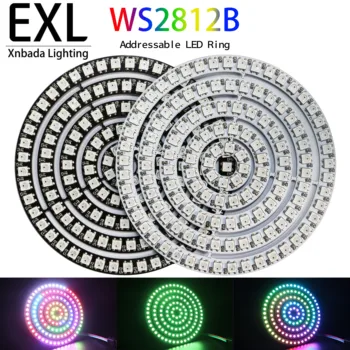 WS2812B Led Pixel Krúžok 5050 RGB Individuálne AddressabIe Krúžok 8/16/24/35/45Leds WS2812 IC BuiIt-v Led ModuIe DC5V
