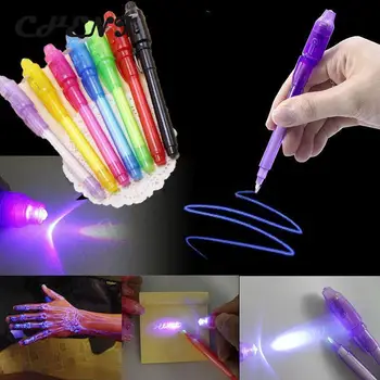 1pcs Neviditeľné UV Žiarivka Pero Led Fialové Svetlo Elektronické Ultrafialové Zvýrazňovač