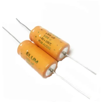 5 KS ELUM horizontálne axiálne polarizované odolný filter elektrolytický kondenzátor 100v 150uf 13X26mm