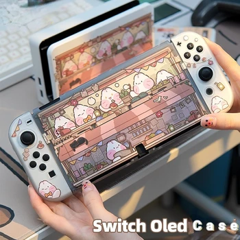 Pre Nintendo Prepínač Príslušenstvo Mäkké Prípade Prepínač OLED Chrániť Shell Kawaii Králik TPU puzdro Pre Prepínanie Príslušenstvo Konzoly Hry