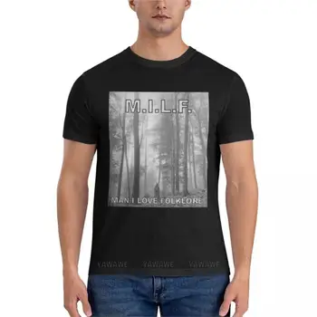 muži bavlnené tričko MILF (muž milujem folklór) Základné Klasické T-Tričko grafika t shirt hippies oblečenia muž čierne tričko