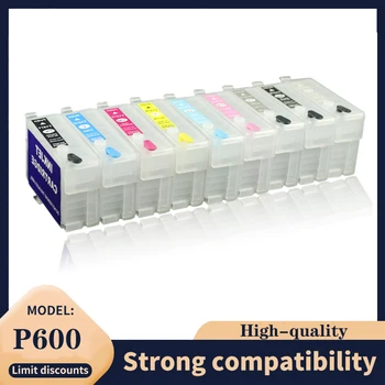 9pcs pre Epson P600 surecolor P600 naplniteľné kazety s auto reset čipy T7601 80ML