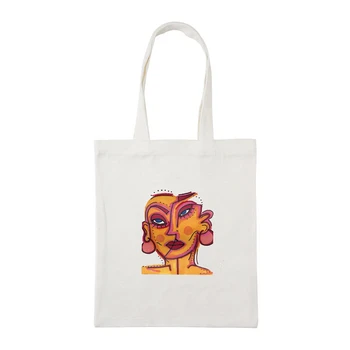 Ženy Elegantné Plátené Tašky Abstraktné Umenie, Estetické Grafické Shopper Taška Kawaii Harajuku Kabelky Tašky Cez Rameno Bežné Nákupné Tašky