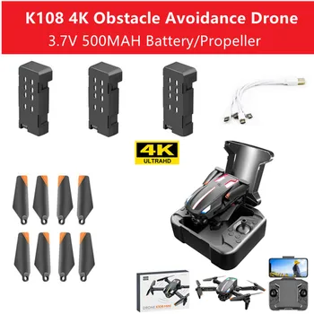 4K Kamera Prekážkou Vyhýbanie sa Drone Časti K108 Drone Náhradné Diely 3,7 V 500mAh Dobiť Batérie/Controller/vrtule Pre K108