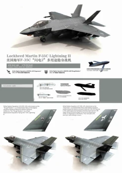 A72-010 1/72 U S Námorníctva F-35C Lightning II Model Auta Zostaviť Multi-Purpose Stealth Model Fighter urob si sám