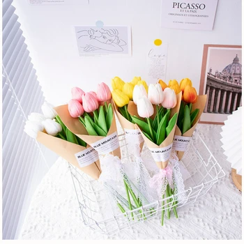 Simulácia Kvetina Tulipán Daisy Ruže Kytice Fotografia Foto Rekvizity Streľba Dekorácie, Ozdoby