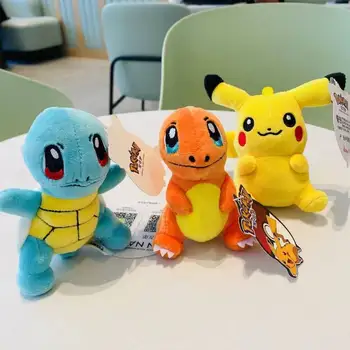 Plnené Pokemon Charmander Keychain a Taška Pandent Pokémon Pikachu Squirtle Mew Japonské Anime Plyšové Hračky