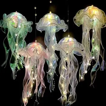 Medúzy Lampy Prenosné Svietidlo Deti Deti Spálňa Visí Nočné Svetlo Pod Morom Farebné Mermaid Oceáne Strany Home Decor