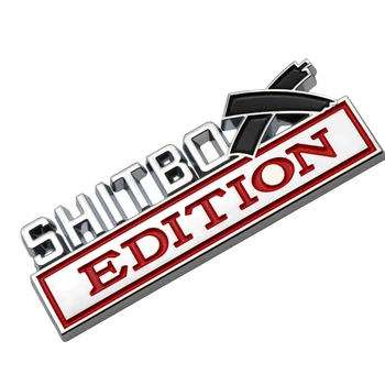 Auto Samolepky SHITBOX Edition Emblémy Truck Exteriéru Odznak 3D Odznak Auto Odtlačkový Štítku Náhrada Za Nákladné Auto Universal Stic