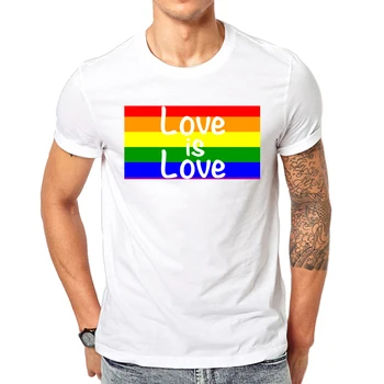 2022 Nové láska Je Láska Top Tee Tričko Pre mužov Gay Pride Tričko Ženskej Lásky Lesbické Rainbow LGBT T Shirt Lete Harajuku T-shirt