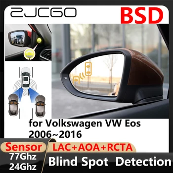 ZJCGO BSD Blind Spot Detection, pri Zmene jazdného Pruhu Pomáha Parkovanie Jazdy Warnin pre Volkswagen VW Eos 2006~2016