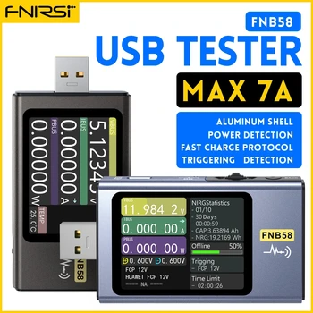 FNIRSI FNB58 USB Tester Volmeter Ammeter TYP-C Účtovať Detekcia Spúšte Kapacita Merania Zvlnenie Merania