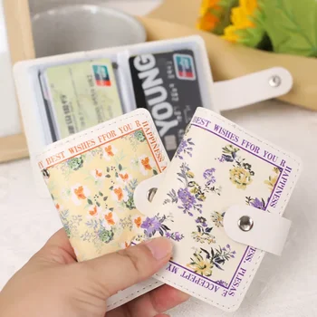 Nové Farebné Karty Taška pre Ženy Krátke Čerstvé Dva-krát Peniaze Klip Multi-funkčné Karty Taška pre Ženy