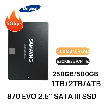 Pôvodné 870 EVO SSD 500GB 1 TB 2TB 4TB 8TB Disk Pevný Disk 560MB/s SATA3 2,5 Palca pre Notebook Ploche Notebook Mini PC Počítač