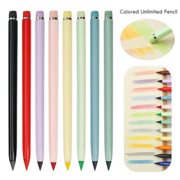 12 Farieb Papiernictvo Večný Ceruzka Neobmedzené Farebné Ceruzky Infinity Ceruzka Školy Kancelárske Potreby Neobmedzený Písanie Žiadny Atrament