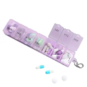 Jasné, 7 Deň Tabletku Lieku Box Týždenný Tablet Držiteľ Skladovanie Organizátor Kontajner Prípade Pilulku Box Štiepačky Mini 7 Bunky Pilulku Boxy