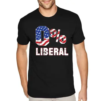 XtraFly Oblečenie pánske 0% Liberálnej Republikánskej Konzervatívny Trump Crewneck-T-shirt